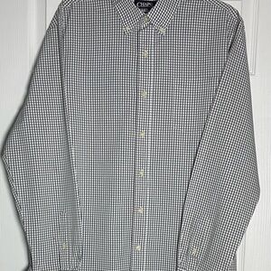 Chaps Black and White Plaid Men's Shirt